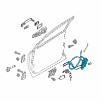 OEM Nissan Kicks Front Door Lock Actuator Motor, Right Diagram - 80500-5RL0A