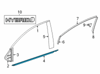 OEM 2021 Toyota Sienna Belt Molding Diagram - 68160-08030