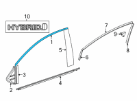 OEM 2021 Toyota Sienna Frame Molding Diagram - 75753-08010