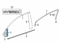 OEM 2021 Toyota Sienna Front Molding Diagram - 75751-08010