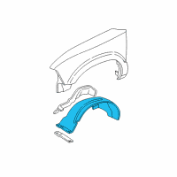 OEM Oldsmobile Bravada Panel, Front Wheelhouse Diagram - 15101799