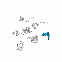 OEM 2006 Pontiac Vibe Cylinder & Keys Diagram - 88969899