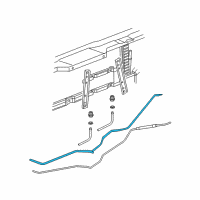 OEM 2004 Hummer H2 Transmission Fluid Cooler Upper Pipe Diagram - 15827949