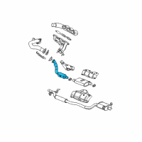 OEM 2004 Chrysler Pacifica Catalytic Converter & Pipe Diagram - 4809660AF