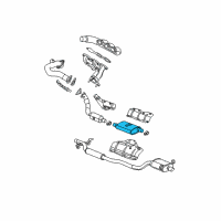 OEM 2004 Chrysler Pacifica Exhaust Muffler Diagram - 4809661AH