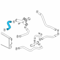 OEM 1996 BMW Z3 Upper Radiator Coolant Hose Diagram - 11-53-1-743-535