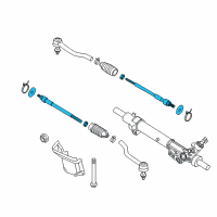 OEM 2019 Nissan Maxima Socket Kit - Tie Rod, Inner Diagram - D8521-3TA0A