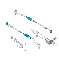 OEM 2020 Nissan Murano Boot Kit Power Steering Gear Diagram - D8203-3KA0A