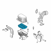 OEM 2015 Kia Soul Air Cleaner Filter Diagram - 28113B2000