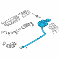 OEM 2017 Hyundai Sonata Rear Muffler Assembly Diagram - 28710-C2700