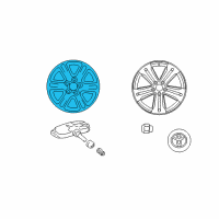 OEM 2011 Toyota Highlander Wheel, Alloy Diagram - 42611-0E190