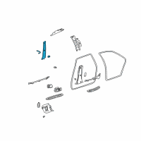 OEM Lexus IS300 GARNISH, Front Pillar Diagram - 62211-53022-B0