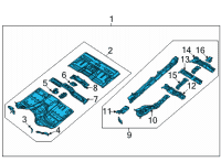 OEM Jeep Grand Wagoneer PAN-FRONT FLOOR Diagram - 68425878AD