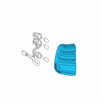 OEM 2001 Toyota Land Cruiser Lens & Housing Diagram - 81551-60570