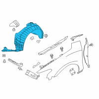 OEM 2017 Nissan Maxima Protector-Front Fender, RH Diagram - 63840-4RA1D