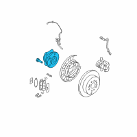 OEM 2016 Hyundai Santa Fe Rear Wheel Hub Assembly Diagram - 52750-2B100