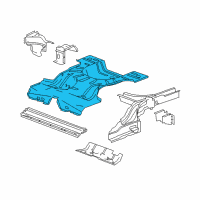 OEM 2009 Pontiac G6 Rear Floor Pan Diagram - 15299684