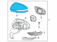 OEM 2017 Toyota Mirai Mirror Cover Diagram - 8791A-62020-A0