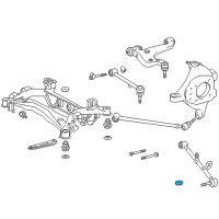 OEM 2002 Lexus LS430 Stopper, Rear Suspension Member, Rear Upper Diagram - 52277-50020