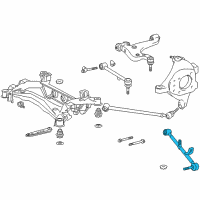 OEM 2002 Lexus LS430 Rear Suspension Control Arm Assembly, No.2, Right Diagram - 48730-50050