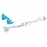 OEM 1994 Ford E-350 Econoline Club Wagon Exhaust Manifold Diagram - F5TZ9430F