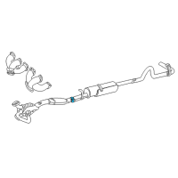 OEM Ford E-150 Econoline Club Wagon Muffler Clamp Diagram - E7TZ-5A231-A