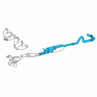 OEM 1996 Ford E-150 Econoline Club Wagon Exhaust Resonator Diagram - F4UZ5230M