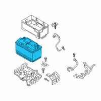 OEM 2018 Hyundai Santa Fe Sport Battery Assembly Diagram - 37110-C2802