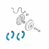 OEM Kia Rio Rear Brake Shoe Set Diagram - 58315FDA01