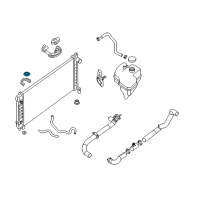 OEM Nissan Rogue Mounting-Rubber, Radiator Upper Diagram - 21506-4RA0A