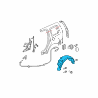 OEM 2012 Honda Pilot Cover, R. RR. Fender Diagram - 74551-SZA-A00