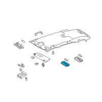 OEM Toyota Highlander Rear Overhead Lamp Diagram - 81240-60060-E0