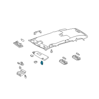 OEM Toyota Highlander Sunvisor Holder Diagram - 74348-33040-B0