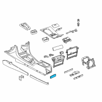 OEM 1999 BMW 750iL Rear Center Console Trim Panel Diagram - 51-16-8-235-534