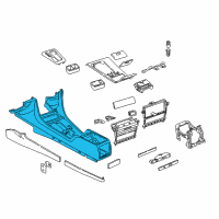 OEM 1997 BMW 750iL Centre Console Diagram - 51-16-8-184-628