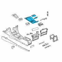 OEM 1999 BMW 740i Base Of Centre Console Diagram - 51-16-8-238-029