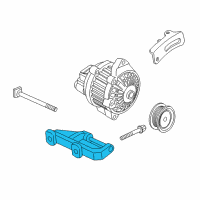 OEM 1997 Honda Civic del Sol Bracket, Alternator Diagram - 31112-P2A-000