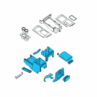 OEM 2015 Nissan Xterra Console Floor BRN Diagram - 96910-9BL1C