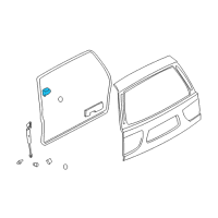 OEM 1999 Infiniti QX4 Hinge Assy-Back Door Diagram - 90400-0W00A