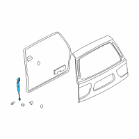 OEM 2003 Nissan Pathfinder Stay Assembly-Back Door Diagram - 90450-1W312