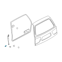 OEM 1988 Nissan Pulsar NX Stud-Ball, Back Door Stay Diagram - 90456-3W400