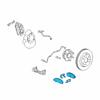 OEM GMC Yukon XL 2500 Front Pads Diagram - 25910432