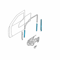 OEM 2001 Hyundai Santa Fe Channel Assembly-Front Door Rear, L Diagram - 82550-26000