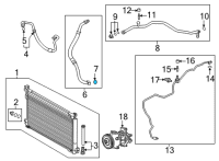 OEM Toyota AC Line O-Ring Diagram - 90099-14157