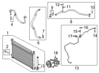 OEM 2020 Toyota Corolla AC Line O-Ring Diagram - 90099-14157