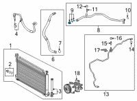 OEM 2019 Toyota Camry Suction Pipe Clamp Diagram - 88718-52280