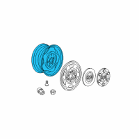 OEM 2003 Dodge Durango Steel Wheel Diagram - 52021864AA