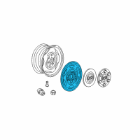 OEM 2003 Dodge Dakota Aluminum Wheel Diagram - 52021945AA