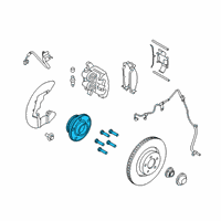 OEM 2019 Ford Mustang Front Hub & Bearing Diagram - FR3Z-1104-A