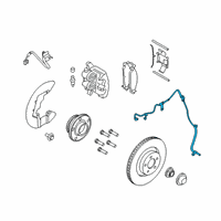 OEM 2021 Ford Mustang Front Speed Sensor Diagram - JR3Z-2C205-A